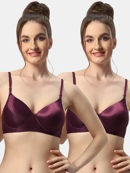 Sonari - Forum Womens Lightly Padded Non Wired Convertible Straps T-Shirt Bra (Pack of 2)