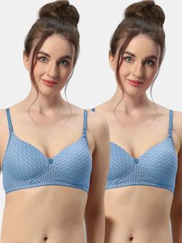 Sonari - Maggi Womens Lightly Padded Seamless Soft Cup Wireless T-Shirt Bras (Pack of 2)