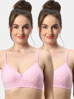 Sonari - Melody Womens Lightly Padded Seamless Soft Cup Wireless T-Shirt Bras (Pack of 2)
