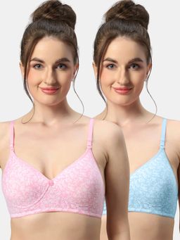 Sonari - Melody Womens Lightly Padded Seamless Soft Cup Wireless T-Shirt Bras (Pack of 2)