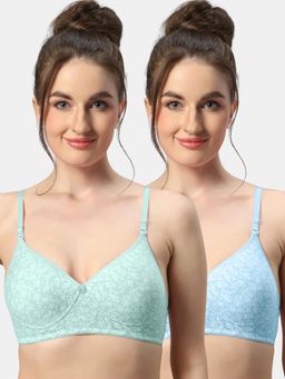 Sonari - Melody Womens Lightly Padded Seamless Soft Cup Wireless T-Shirt Bras (Pack of 2)
