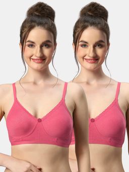 Sonari - Misha Poly Cotton Soft Cup Everyday Non Padded T-Shirt Bra for Women (Pack of 2)