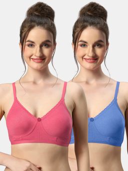 Sonari - Misha Poly Cotton Soft Cup Everyday Non Padded T-Shirt Bra for Women (Pack of 2)