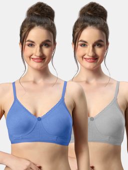 Sonari - Misha Poly Cotton Soft Cup Everyday Non Padded T-Shirt Bra for Women (Pack of 2)