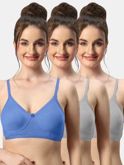 Sonari - Misha Poly Cotton Soft Cup Everyday Non Padded T-Shirt Bra for Women (Pack of 3)