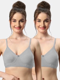Sonari - Misha Poly Cotton Soft Cup Everyday Non Padded T-Shirt Bra for Women (Pack of 2)