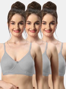 Sonari - Misha Poly Cotton Soft Cup Everyday Non Padded T-Shirt Bra for Women (Pack of 3)