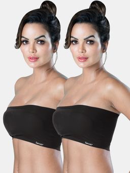 Sonari - Tubular Bra for Womens Removeable Pads and Strapless Bandeau Tube Bra (Pack of 2)