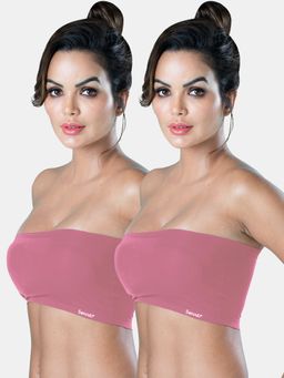 Sonari - Tubular Bra for Womens Removeable Pads and Strapless Bandeau Tube Bra (Pack of 2)