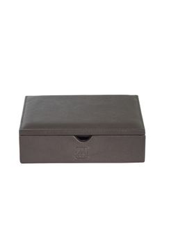 THE LEATHER STORY - Dapper Cufflink Box - Expresso Brown