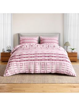 SPACES - Linear Traced Tender Touch Cotton Soft and Breathable Bedsheet with 2 Pillow Covers