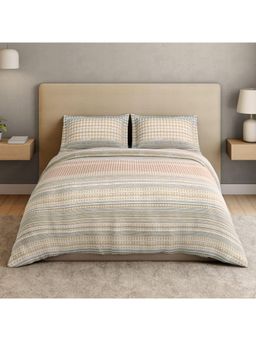 SPACES - Frequency Mother Of Pearl Cotton Soft and Breathable Bedsheet with 2 Pillow Covers