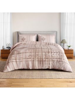 SPACES - Fluid Ecologies Cloud Beige Cotton Soft and Breathable Bedsheet with 2 Pillow Covers