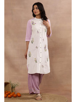 W - Cotton Straight Kurta with Parallel Pant (Set of 2)
