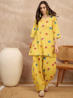 InWeave - Women Yellow Casual Regular Fit Co-Ord Set