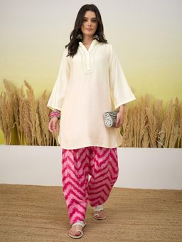 InWeave - Women Pink Casual Regular Fit Kurta and Salwar
