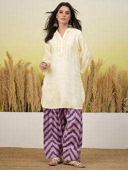 InWeave - Women Purple Casual Regular Fit Kurta and Salwar
