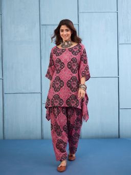 InWeave - Women Pink Casual Regular Fit Co-Ord Set