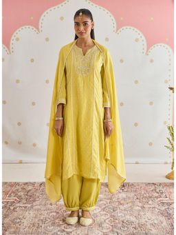 Lakshita - Women Yellow Party Straight Fit Kurta and Salwar and Dupatta