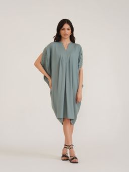 B77 - Artemis - Embroidered Linen Kaftan Dress