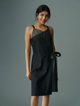 B77 - Mia - Panels In Eco-Denim Dress