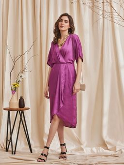 B77 - Zinnia - Printed Modal Satin Dress