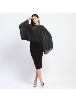 Madame - Black Bodycon Dress with Sweater (Set of 2)