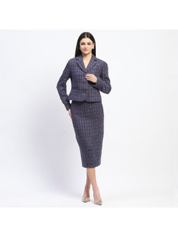 Madame - Purple Collar Top with Skirt (Set of 2)