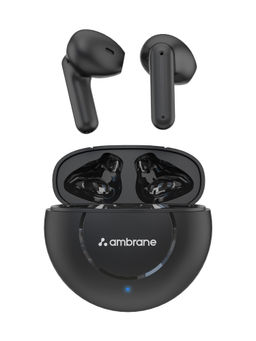 Ambrane - Dots Muse True Wireless Earbuds with 23 Hours Playtime, Easy Touch Controls, IPX4 Black
