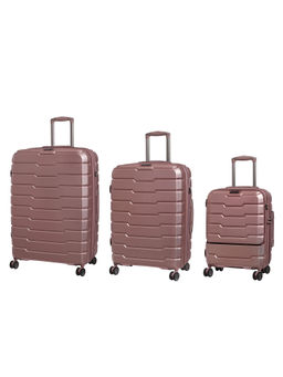 it luggage - Prosperous Metalic Pink Set of 3 28-24-20 Inches Expandable Hardsided TSA Trolley
