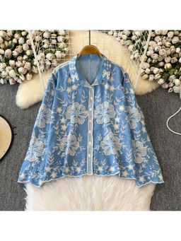 MISS MOSA BY AKANKSHA - Siya Premium Embroidered Cotton Shirt