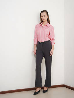 FABLE STREET - Viscose Striped Shirt - Pink