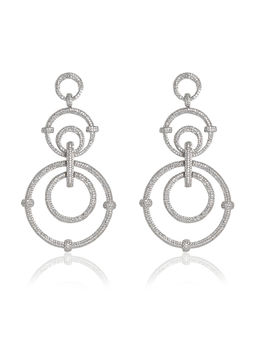 TIZORA - Circle Diamonds Danglers