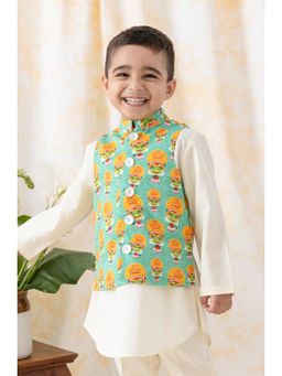TIBER TABER - Green Boys Kathakali Bundi Jacket