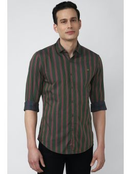 Peter England - Men Green Super Slim Fit Casual Shirts