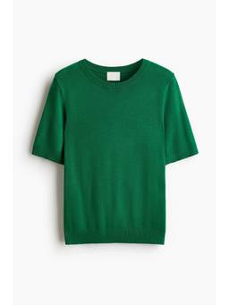 H&M - Women Green Fine-Knit Top