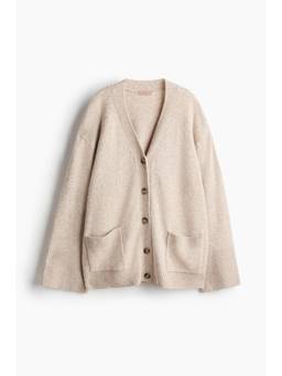 H&M - Women Beige Loose-Fit Cardigan