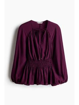 H&M - Women Purple Smocked Top