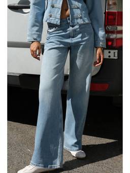 H&M - Women Blue Straight High Waist Jeans