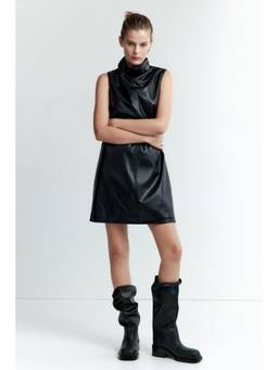 H&M - Women Black Coated A-Line Dress