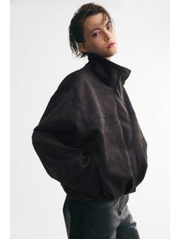 H&M - Women Brown Oversized Bubble-Hem Jacket