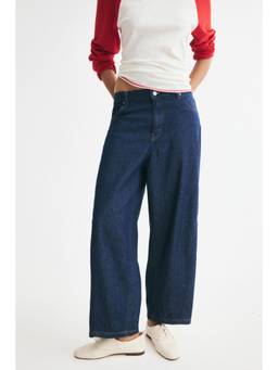 H&M - Women Blue Barrel Regular Waist Jeans