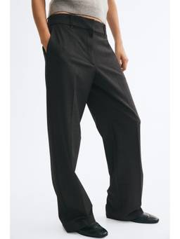 H&M - Women Charcoal Tailored Twill Trousers