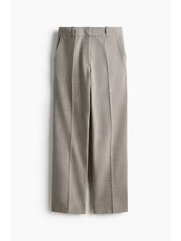 H&M - Women Beige Tailored Twill Trousers