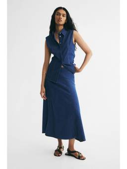 H&M - Women Blue A-Line Denim Skirt