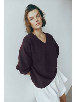 H&M - Women Red Oversized Jumper