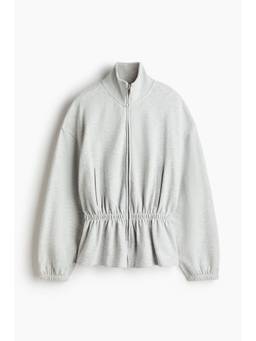 H&M - Women Grey Zip-Through Sweatshirt Jacket