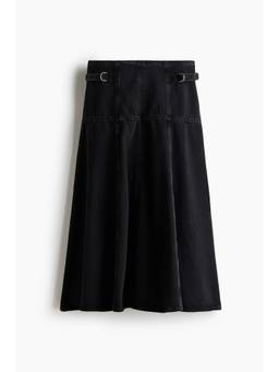 H&M - Women Black Flared Denim Skirt