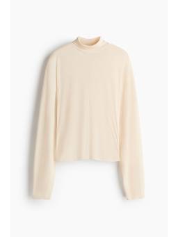 H&M - Women White Batwing-Sleeved Turtleneck Top