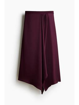 H&M - Women Magenta Satin Handkerchief Skirt